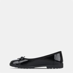 Miso Cleated Ballet Pumps Juniors Black Patent