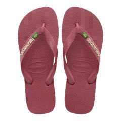 Havaianas Brasil Logo Flip Flops Amaranth