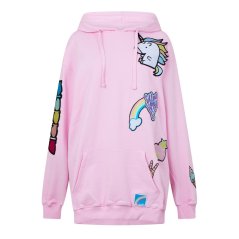 Diadora Unisex Kids' Unicorn Over the Head Hoodie Pink