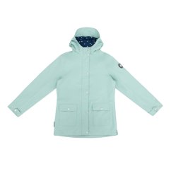 Gelert Kids' Coast Waterproof Windproof Hooded Long Sleeve Waterproof Jacket Sage Green