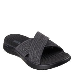 Skechers Crossband Memory Foam Flip Flops Black