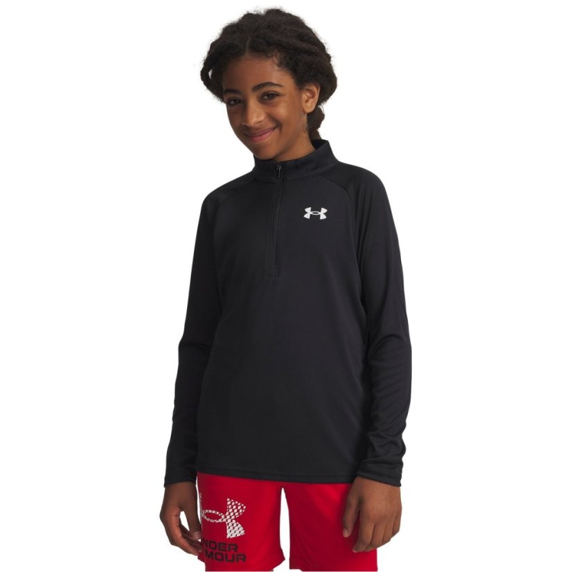 Under Armour Tech™ 2.0 ½ Zip Juniors Black/White