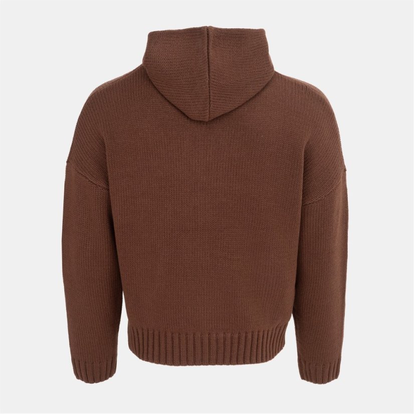 Miso Miso Bow Knit Hood Ld54 Brown