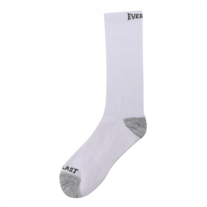 Everlast 6pk Crew Sock Mens White Hung