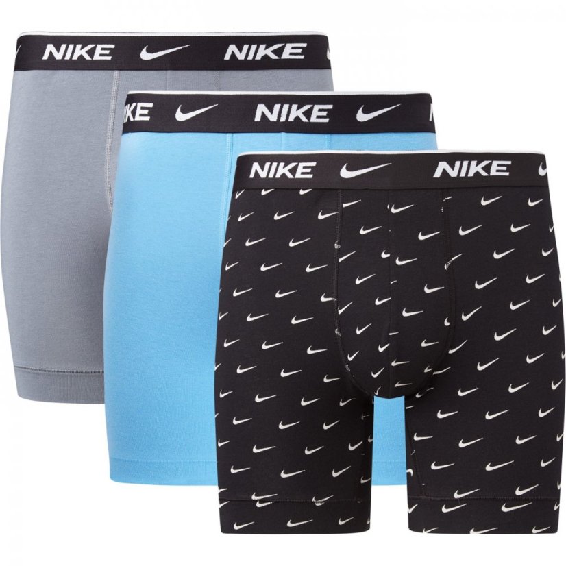 Nike Boxer Brief 3 Pack Mens Grey/Blue