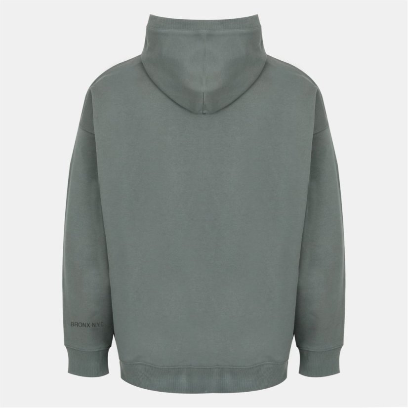 Everlast Men's Flocked Cotton Long Sleeve Oversized Fit Hoodie Khaki