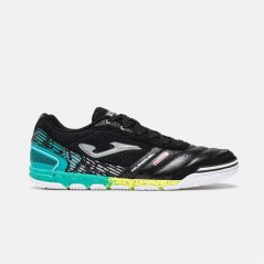 Joma Men's Mundial IN Leather Indoor Football Boots Black/Green