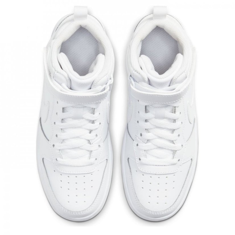 Nike Court Borough Mid 2 Big Kids' Shoe Triple White