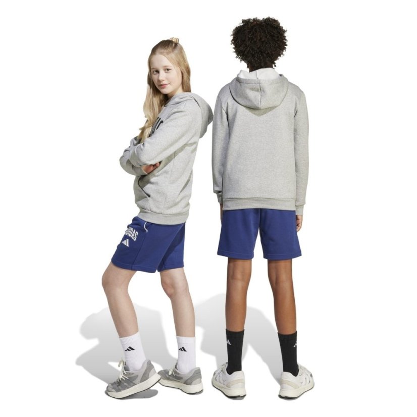 adidas Unisex Kids' Jersey Jogger Shorts Dk Blue/White