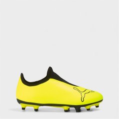Puma Finesse Laceless FG Football Boots Childrens Yellow/Black