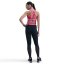 Nike Pro Women's Mid-Rise Mesh-Panelled Leggings Black/Rush Pink