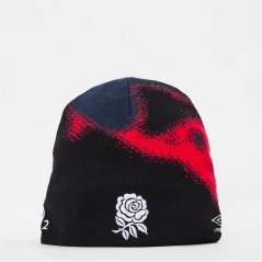 Umbro England Rugby Warm Up Beanie 2025 Adults Black/Lollipop
