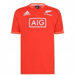 adidas New Zealand Rugby All Blacks Training Shirt Mens Red/Apsord/Whit