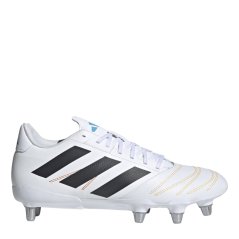 adidas Kakari Elite Adults Soft Ground Rugby Boots Wht/Blk/luc