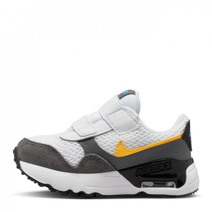 Nike Air Max System Baby Sneakers White/Orng/Grey
