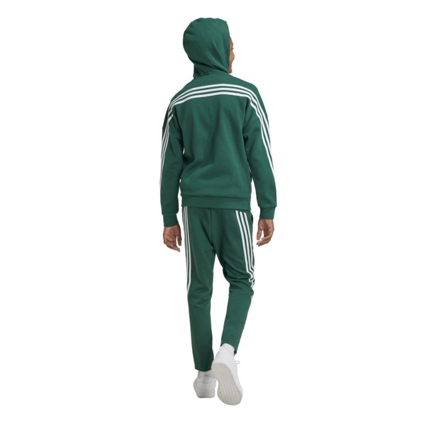 adidas Unisex Kids' Closed Hem Jersey Joggers Green/White