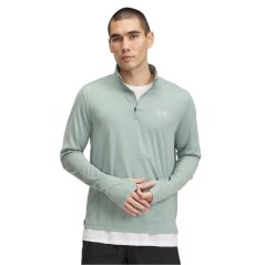 Under Armour Men's Launch 4 Zipped Long-Sleeve Performance Top Green