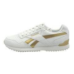 Reebok Royal Glide Ripple Clip Trainers Ladies White/Gold
