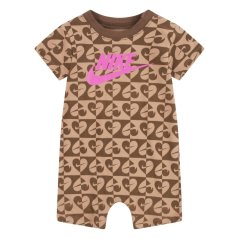 Nike Kids' Sweet Swoosh Baby Romper Onesie Cacao Wow
