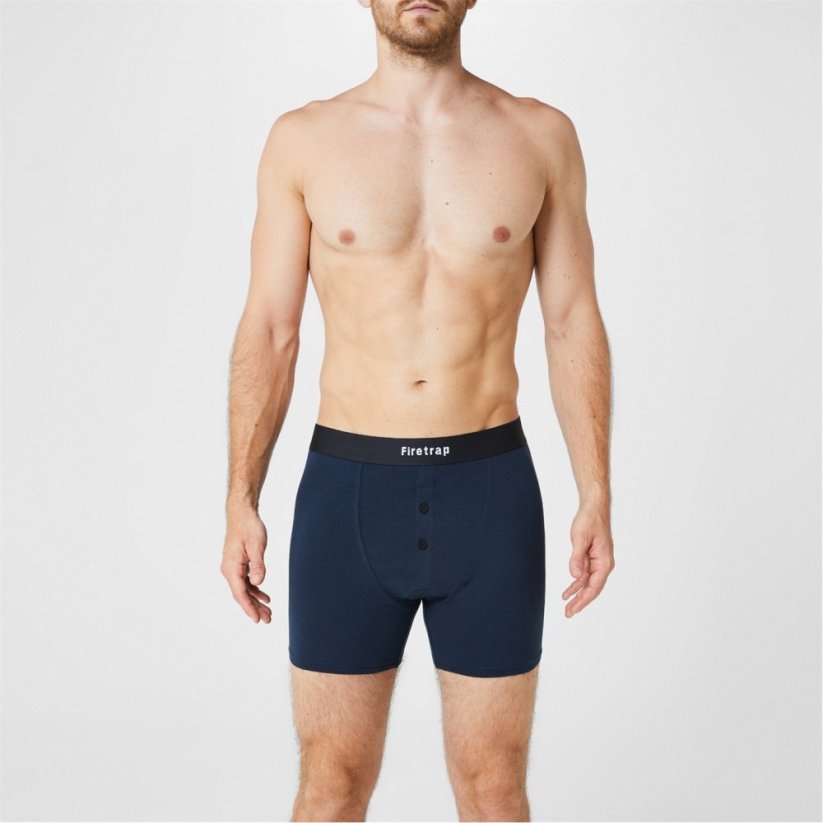 Firetrap 2 Pack Boxers Teal/Navy