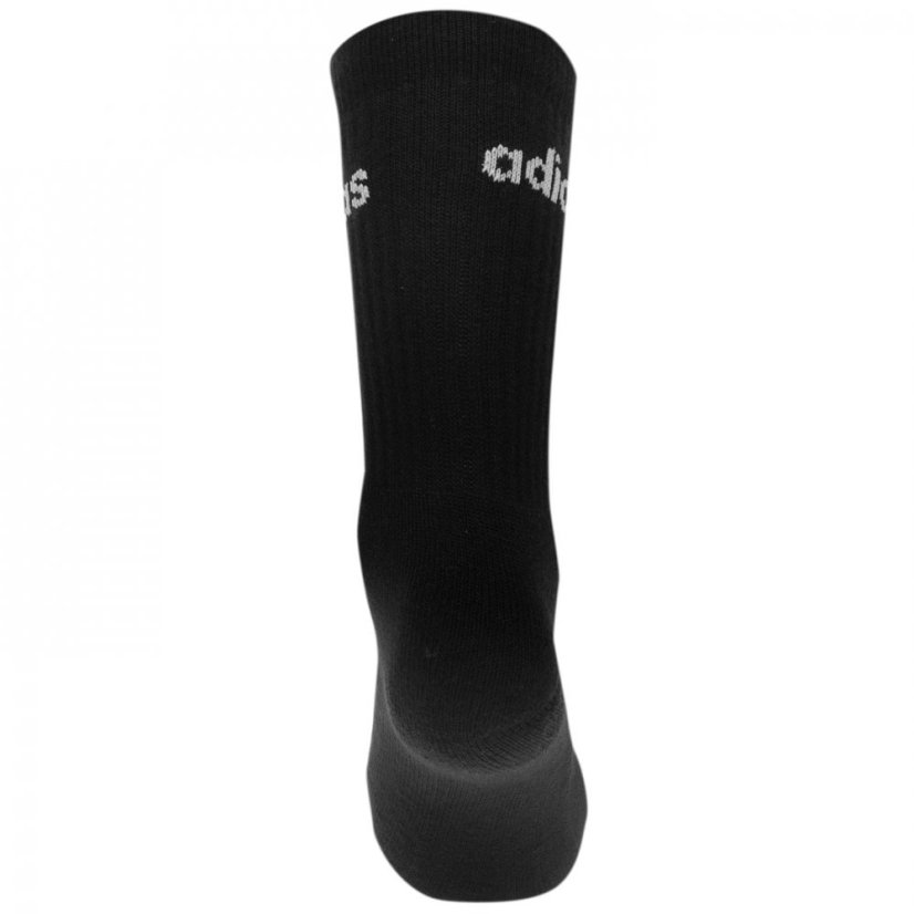 adidas Half-Cushioned Crew 3 Pack Socks Black/White