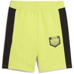 Puma Unisex Kids' Fleece Jogger Shorts Lemon Sherbe