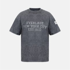 Everlast Men's NYC Logo Oversized T-Shirt Washed Grey