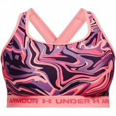 Under Armour Crossback Mid Sports Bra Womens Pink