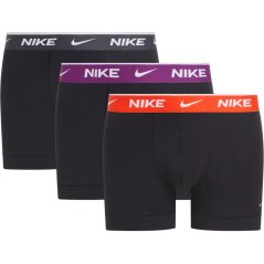 Nike 3 Pack Everyday Cotton Trunks Mens Black/Viotech
