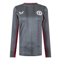 Castore Women's Aston Villa Long Sleeve Licensed T-Shirt Ebony/Rhod