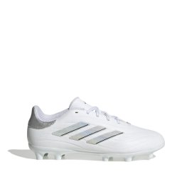 adidas Copa Pure 2 League Juniors Firm Ground Football Boots White/Silver