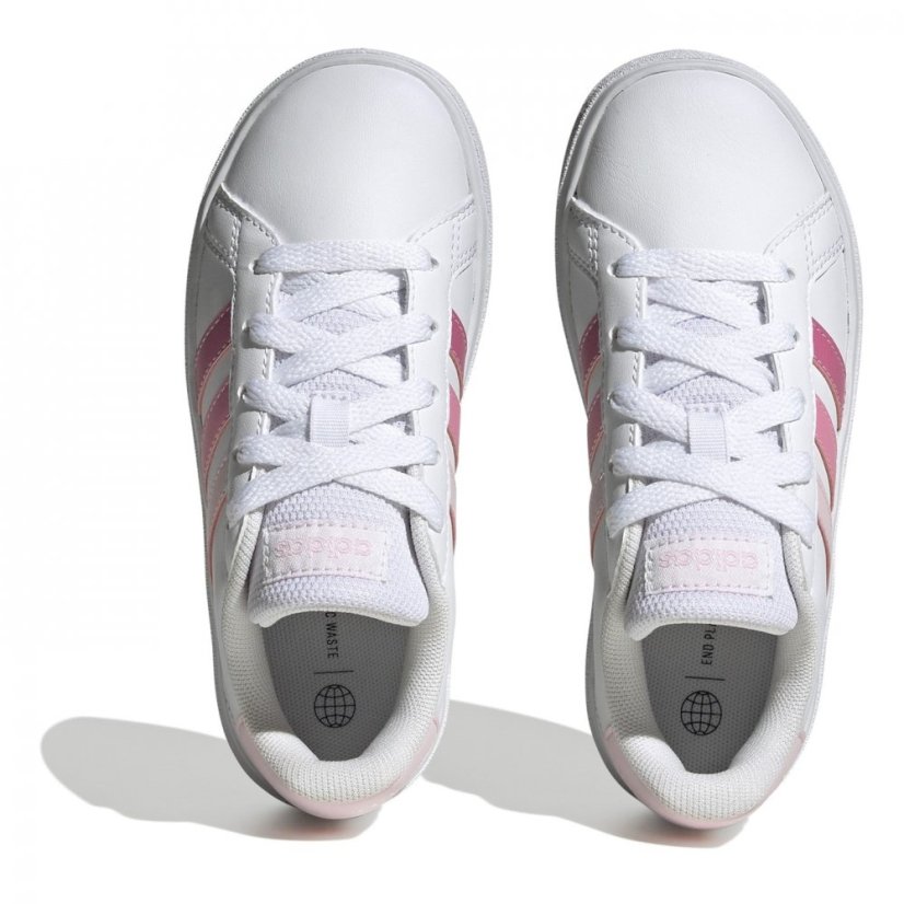 adidas Girls Grand Court Trainers White/Pink