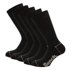 Bench Men's Prax 5 Pack Crew Socks Black