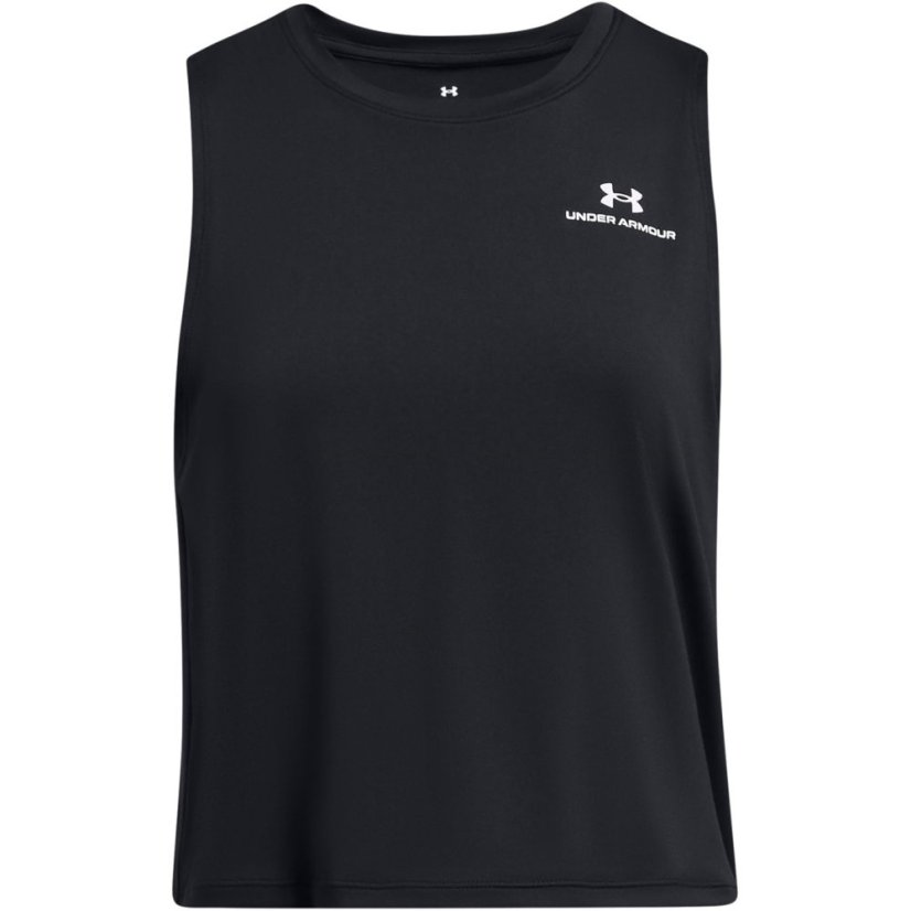Under Armour Women's Vanish Energy Cropped Performance Gym Vest Black/White