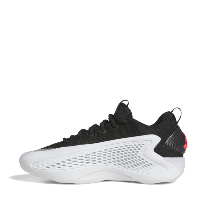 adidas Unisex Kids' A Edwards Basketball Trainers White/Blk/Red