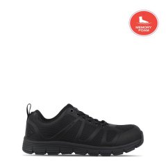 Dunlop Reno Memory Foam Safety Shoes Mens Black/Black