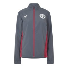 Castore Women's Aston Villa Licensed Rain Anorak Jacket Ebony/Rhod