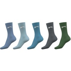 Slazenger 5 Pack Crew Socks Mens Size 12+ Colours