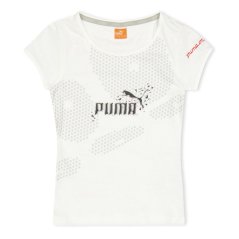 Puma (5) Girls Por Replica Tee Juniors White