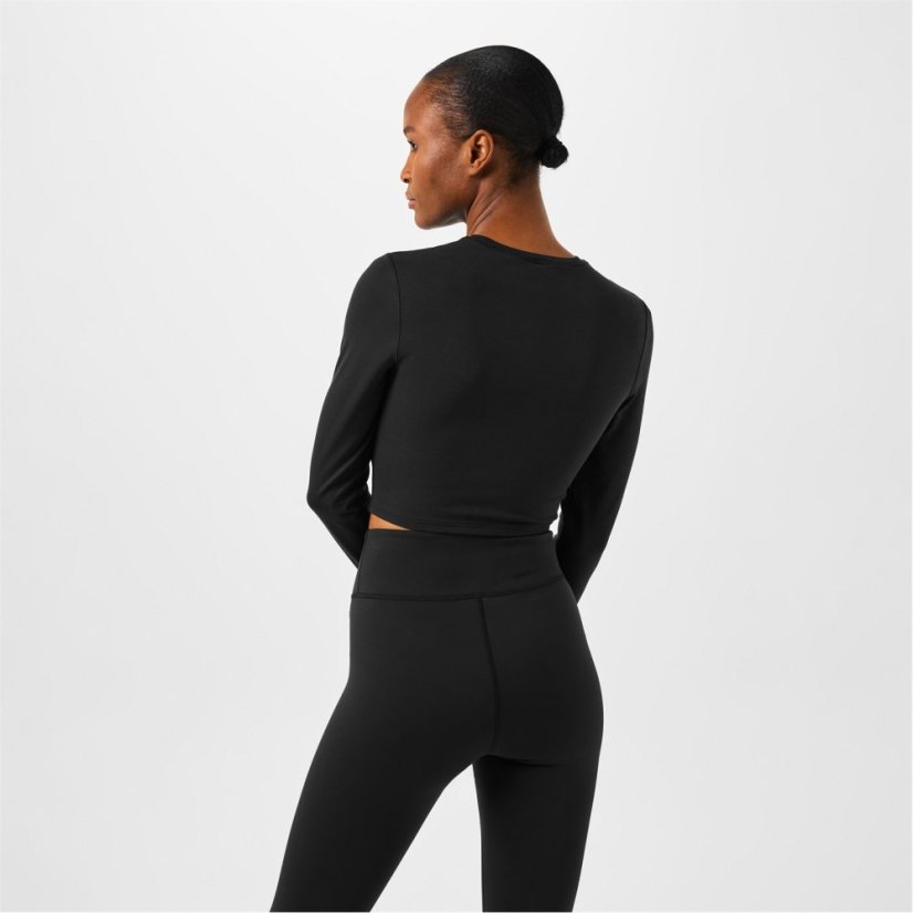 USA Pro Long Sleeve Crop Top Womens Black
