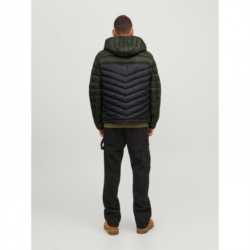 Jack and Jones Hero Hooded Puffer Jacket Rosin Block