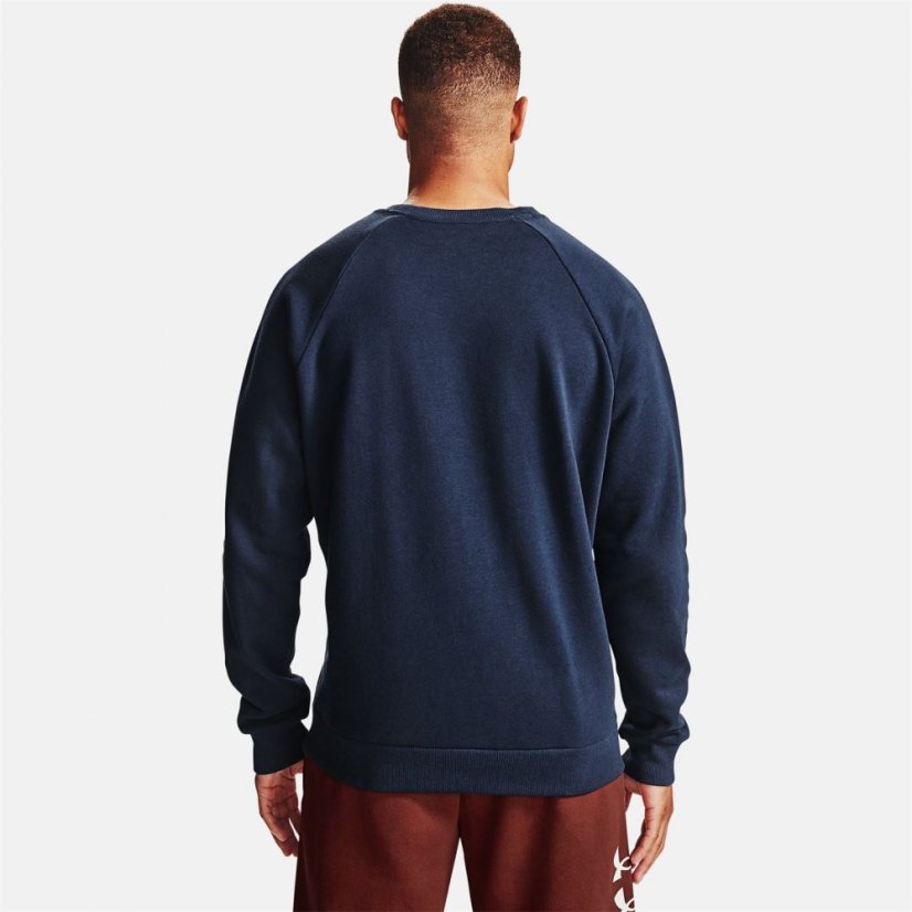 Under Armour Rival Fitted Crew Sweater Mens Midnight Navy