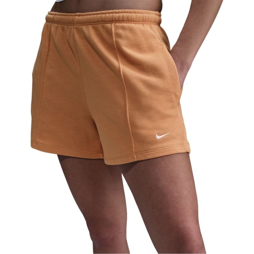 Nike Chill Fleece Shorts Womens Copper Moon