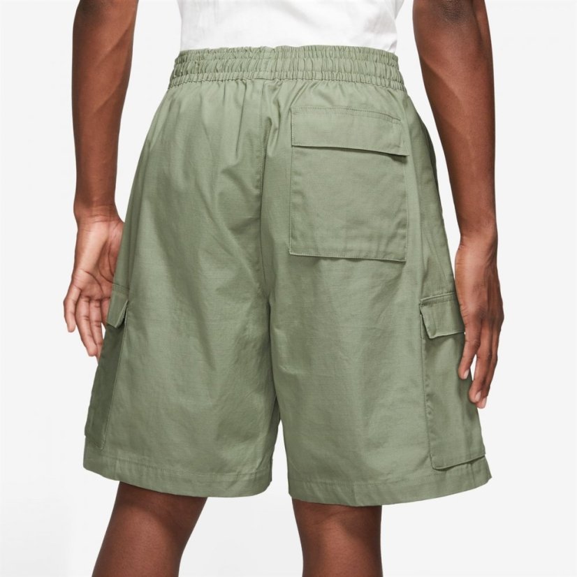 Nike Club Fleece Men's Cargo Shorts Oil Green/White