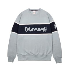 Money College Stripe Crew Pastel Blue