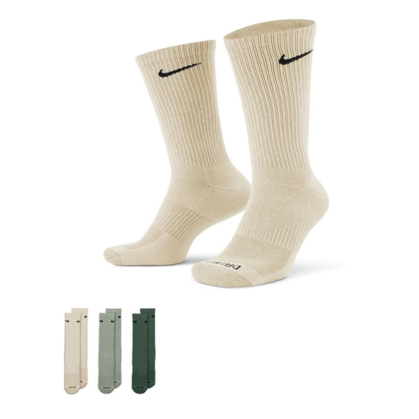 Nike 3 Pack Crew Socks Mens Multi