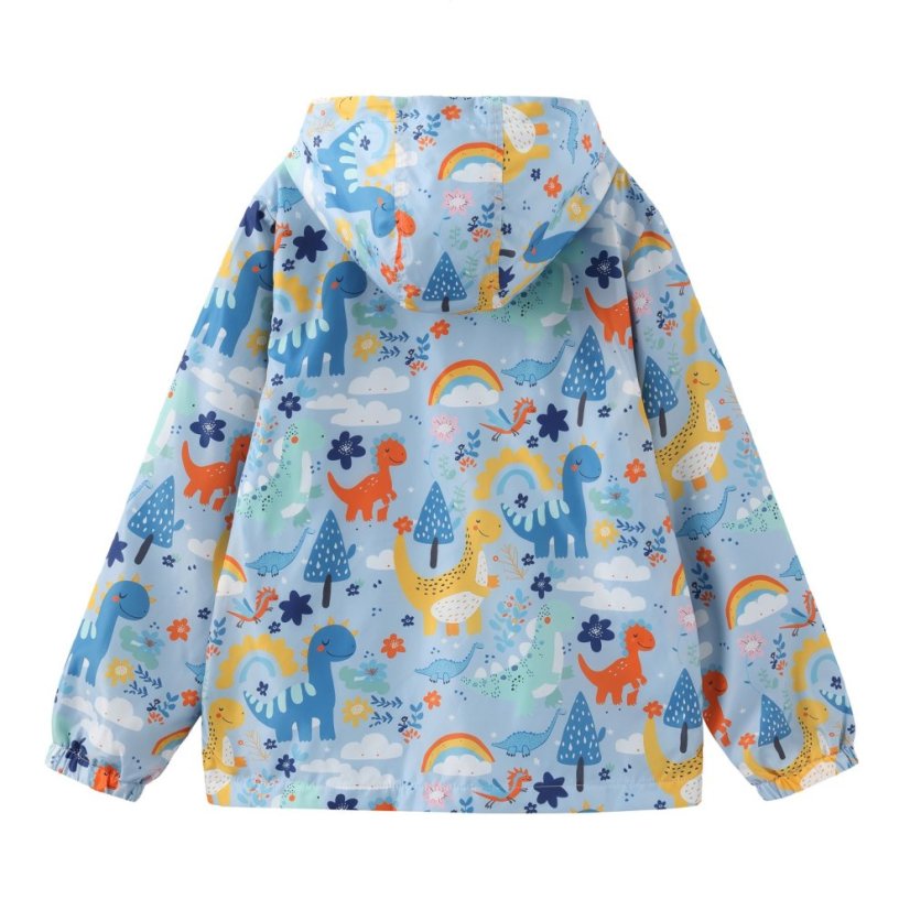 Star Kids' Print Hooded Long Sleeve Rain Anorak AOP
