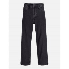 Jack and Jones Men's Alex Wide Leg Jeans Black Denim