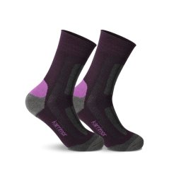 Karrimor 2 Pack Trekking Socks Womens Purple
