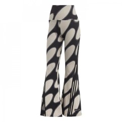 adidas x Marimekko Future Icons Flared Leggings Womens L Brwn/Bk/Gry